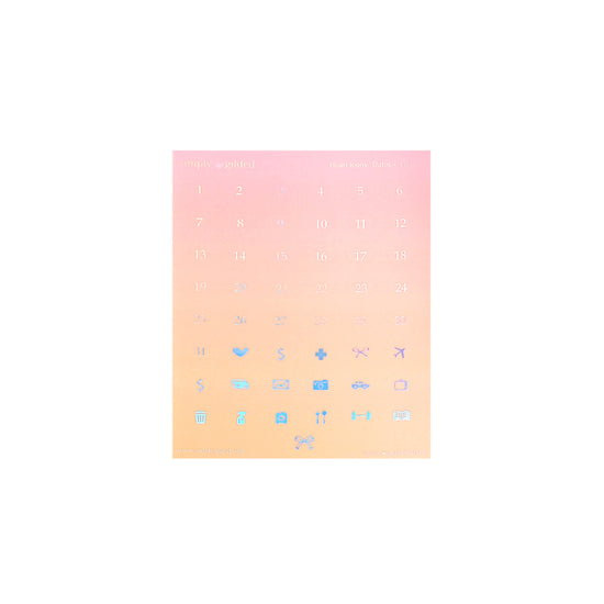 Banff Luxe Sticker Kit + date dots (silver holographic foil)