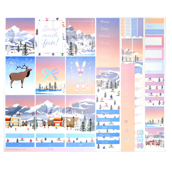 Banff Luxe Sticker Kit + date dots (silver holographic foil)