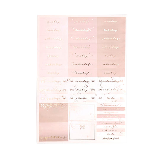 Pink Galaxy Luxe Sticker kit (rose gold foil)(Item of the Week)