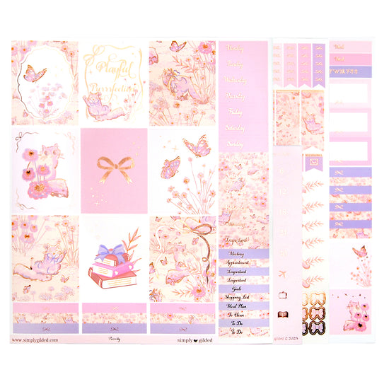 Purrrty Luxe Sticker Kit + date dots (rose gold foil)