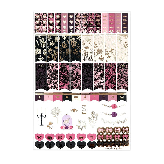 Vintage Glamour Luxe Sticker Kit (rose gold foil)