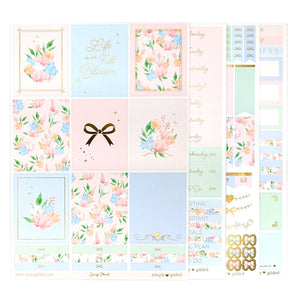 Spring Florals Luxe Sticker Kit (light gold foil)
