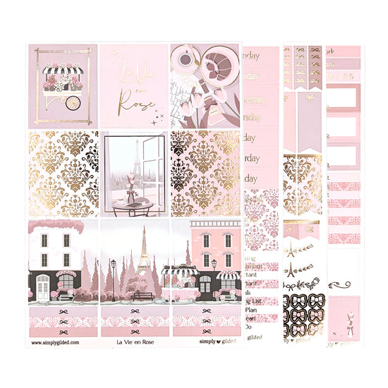 La Vie en Rose Luxe Sticker Kit (rose gold foil)