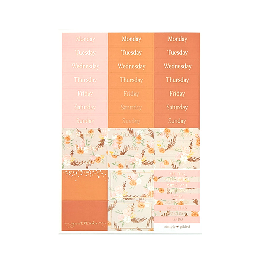 Shoot Gold Foil Planner Stickers