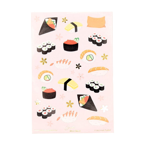 Sushi (Deco Sheet + light gold foil) (Item of the Week)
