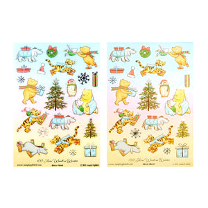 100 Acre Wood in Winter Deco Stickers (silver foil + you pick finish)
