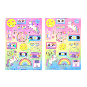 90s Pride (Deco Sheet + silver crystal holographic foil / iridescent crystal shard overlay) (you pick) - Restock