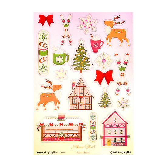 Alpine Blush Deco Stickers (light gold foil + you pick finish)