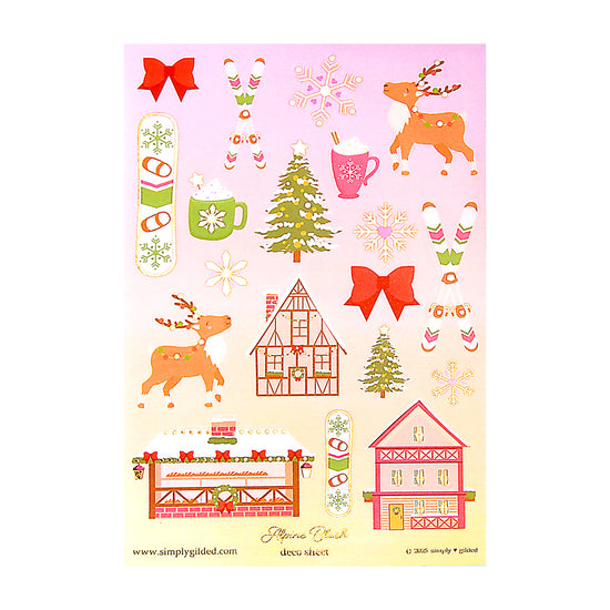 Alpine Blush Deco Stickers (light gold foil + you pick finish)