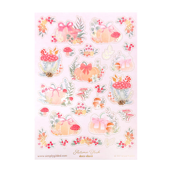 Autumn Blush Deco Stickers (satin gold foil) (you pick)