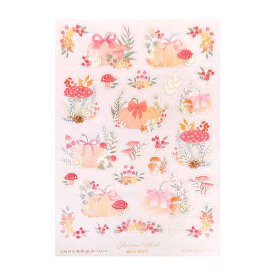 Autumn Blush Deco Stickers (satin gold foil) (you pick)