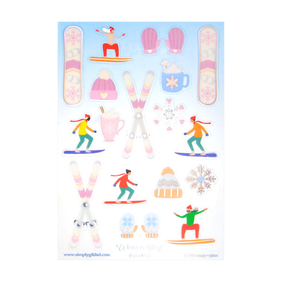 Banff Deco Stickers (silver holographic foil + you pick finish)