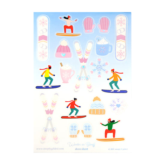 Banff Deco Stickers (silver holographic foil + you pick finish)