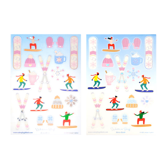 Banff Deco Stickers (silver holographic foil + you pick finish)