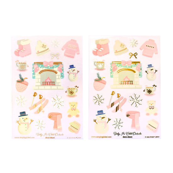 Baby it's Cold Outside (Deco Sheet + rose gold foil)(you pick)