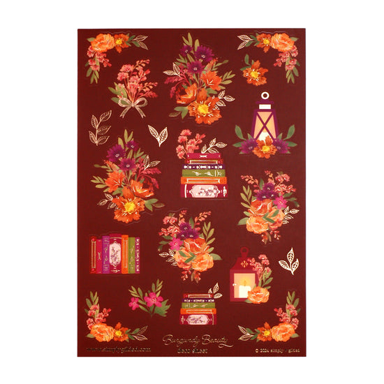 Burgundy Beauty (Deco Sheet + rose gold foil)(you pick)