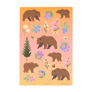 Berries & Bears (Deco Sheet + light gold foil)