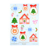 Christmas Cross Stitch Deco Stickers (light gold foil + you pick finish)