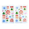 Christmas Cross Stitch Deco Stickers (light gold foil + you pick finish)