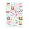 I Donut Care Deco Stickers (silver holographic foil / sparkle star overlay + you pick finish)
