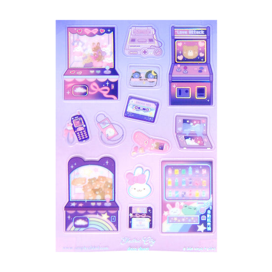 Electric City Deco Stickers (clear matte) (you pick)