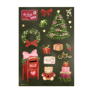 Evergreen Deco Stickers (light gold foil)