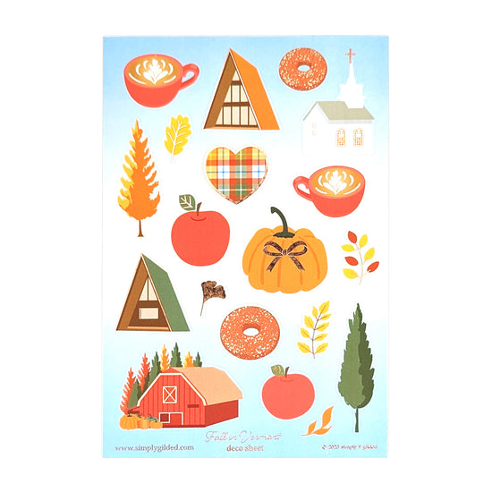 Fall in Vermont (Deco Sheet + rose gold foil)
