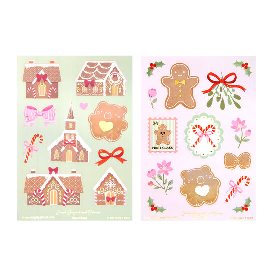 Sweet Gingerbread Deco Stickers (you pick)