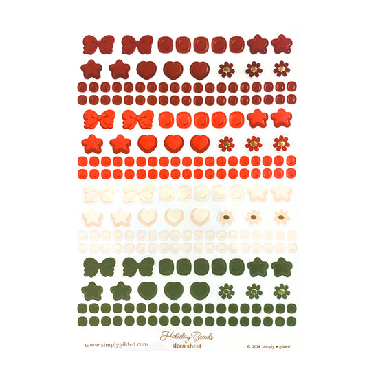 Holiday Beads Stickers (Deco Sheet)