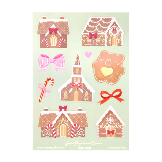 Sweet Gingerbread Deco Stickers (you pick)