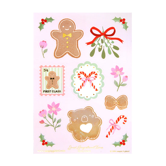 Sweet Gingerbread Deco Stickers (you pick)