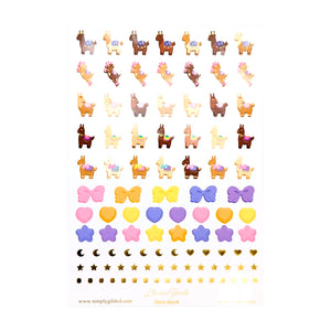 Llama Bead / GO WILD Bead Stickers (Deco Sheet)