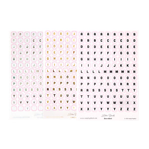 Letter Beads Stickers (Deco Sheet) (you pick)