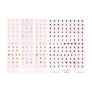 Letter Beads Stickers (Deco Sheet) (you pick)