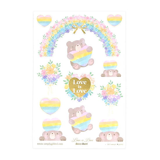 Love is Love (Deco Sheet + light gold foil)