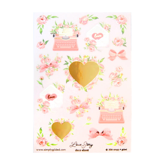 Love Story (Deco Sheet + light gold foil) (you pick)