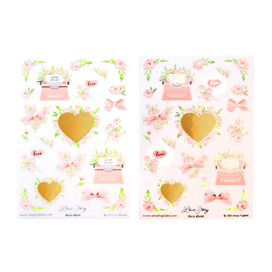 Love Story (Deco Sheet + light gold foil) (you pick)