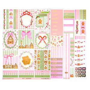 Sweet Gingerbread Luxe Sticker Kit (light gold foil)
