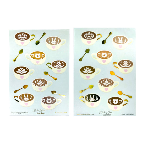 Latte Love (Deco Sheet + light gold foil)(you pick)