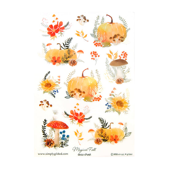 Magical Fall (Deco Sheet + light gold foil) (you pick)