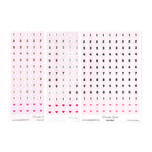 Numbers Beads Stickers (Deco Sheet) (you pick)