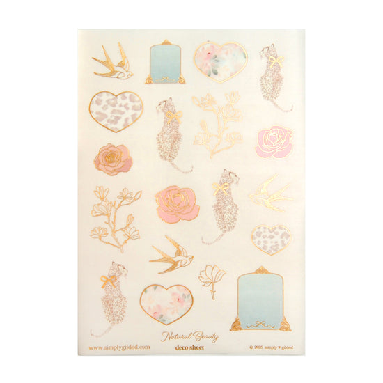 Natural Beauty (Deco Sheet + satin gold foil) (you pick)