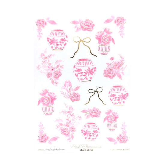 Pink Chinoiserie (Deco Sheet + light gold foil)