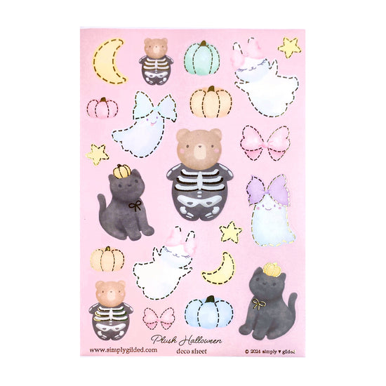 Plush Halloween (Deco Sheet + light gold foil) (you pick)