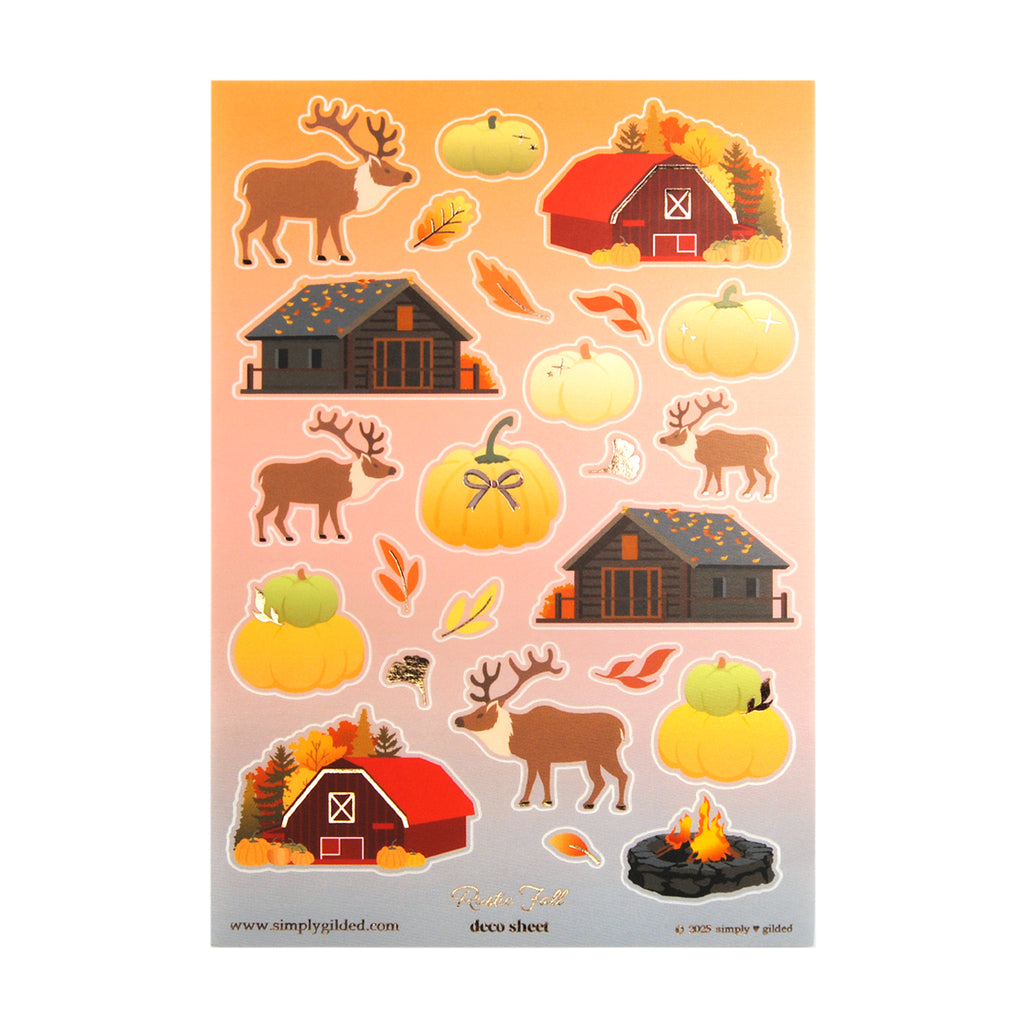 Rustic Fall Deco Stickers (rose gold foil + you pick finish) – simply ...