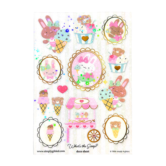 What's the Scoop Deco Stickers (light gold foil)