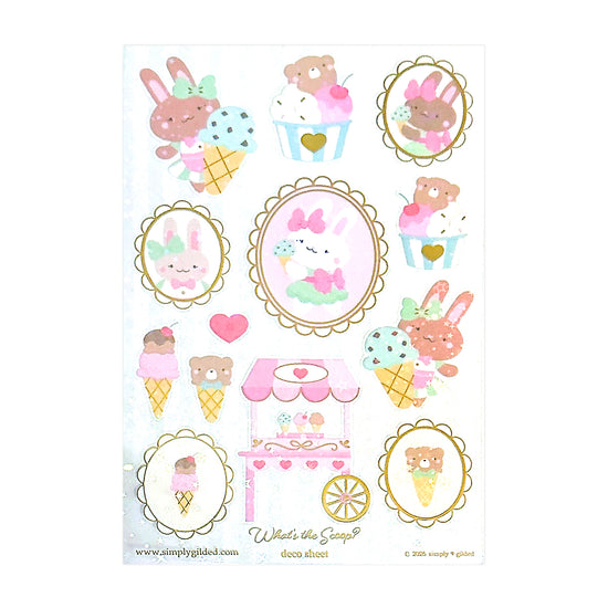 What's the Scoop Deco Stickers (light gold foil)