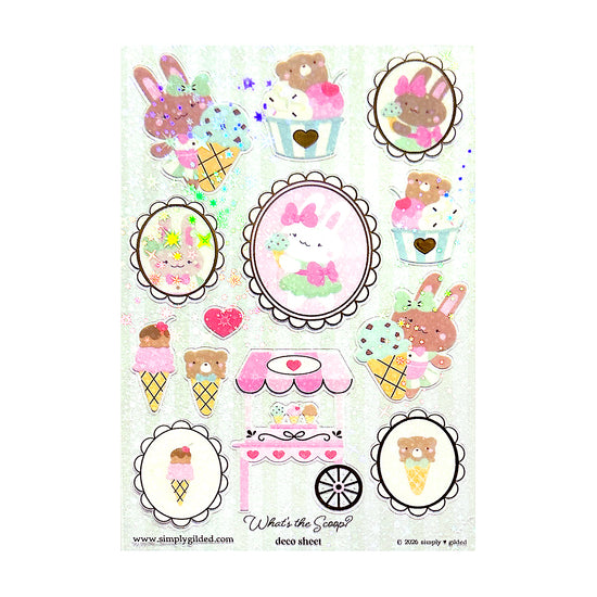 What's the Scoop Deco Stickers (light gold foil)