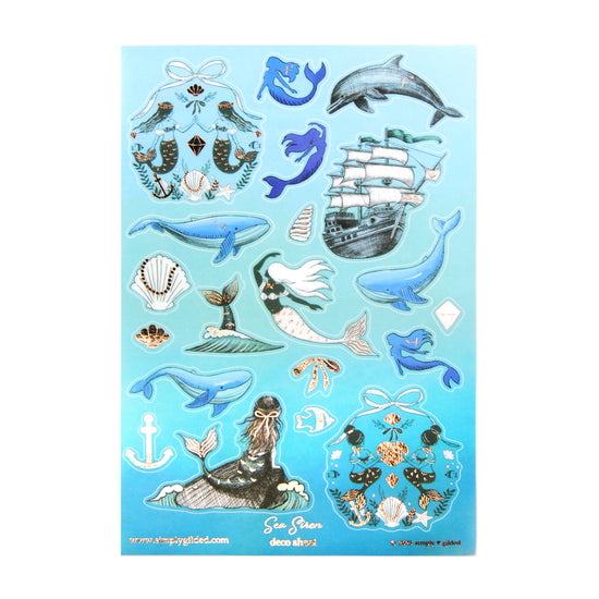 Sea Siren (Deco Sheet + rose gold foil) (you pick)