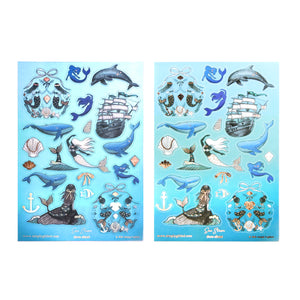 Sea Siren (Deco Sheet + rose gold foil) (you pick)